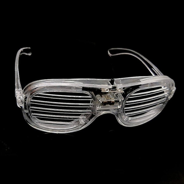 Självlysande glasögon Halloween glödande neon julfest solglasögon White 15.5x5.8cm
