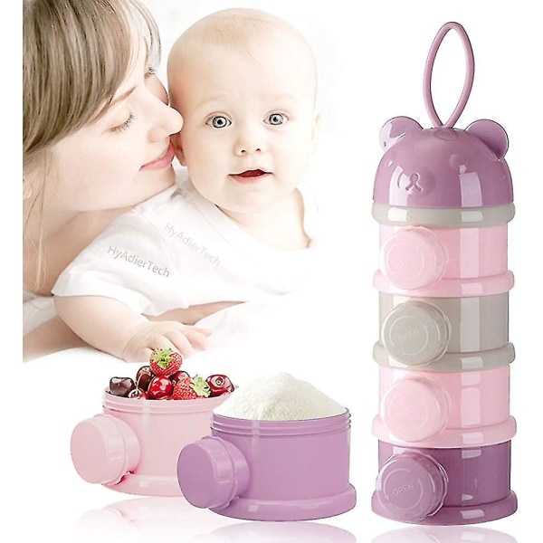 Baby Formula Milk Powder Dispenser, portabel doseringslåda Purple