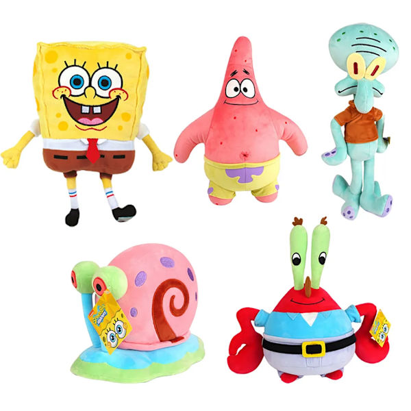 30cm Svampbob - trasdockor Supermjuka Stil D