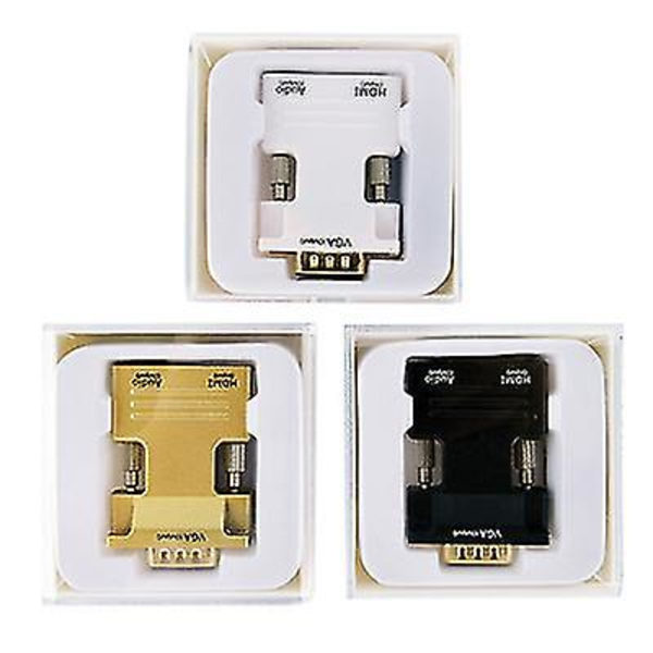 Hdmi till Vga-kabel med ljudutgång, hdmi-omvandlare gold