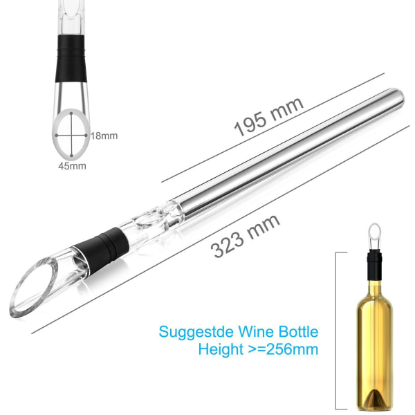 Vinkylare set + folieskärare, propp, påse, e-bok