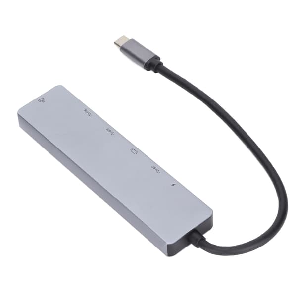USB C Hub 6 i 1 87W PD Hurtiglading Type C til HDMI USB 3.0 Ethernet RJ45 Splitter