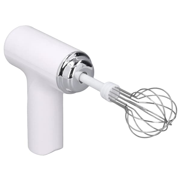 Trådlös elektrisk handmixer äggvisp gräddsås vit