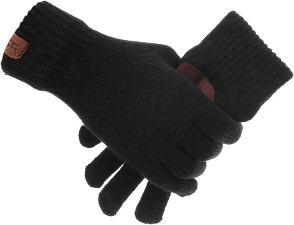 Halsduk, mössa och handskar för höst och vinter, förtjockad handflata för män och kvinnor