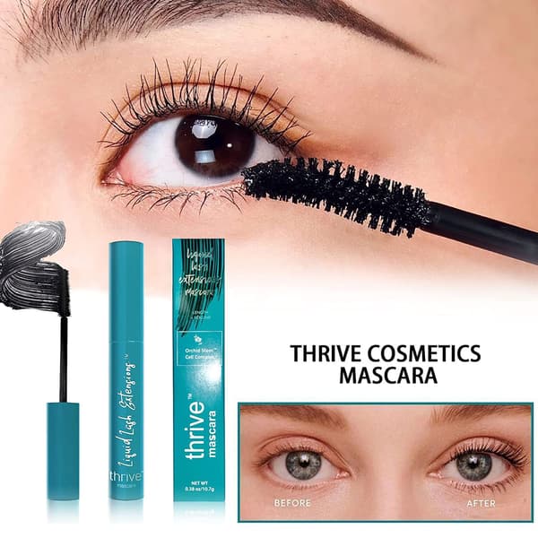 【DENGTU】Thrive Caustics Liquid Lash Musta Ripsiväri, Paksu Kaareva 10.7g