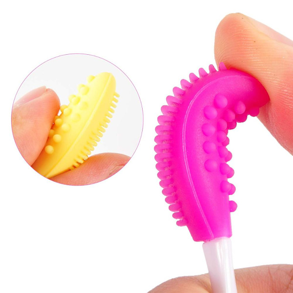 4-pack Nose Duplex Tool Lip Scrub Exfoliating Brush 04 colors