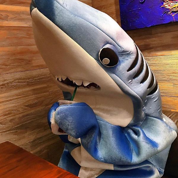 Jumpsuit Cosplay Kostym Shark Stage Kläder Fancy Halloween M