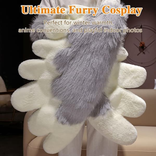 Fluffy lodne dyrevinge kattepote plysjtilbehør Boots / Black