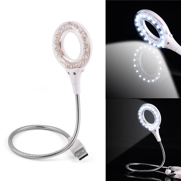 USB LED-lys til PC Laptop Høj Lysstyrke 18 stk. Hvid
