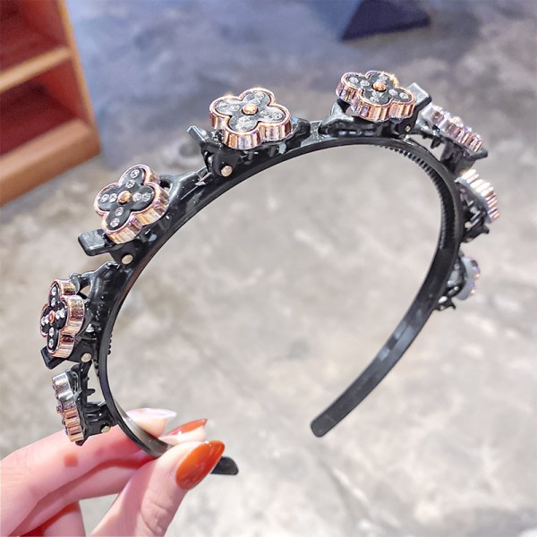 Ins net röd pärla strass hårbåge style 19