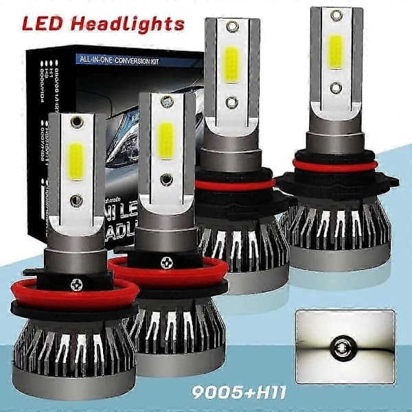 [DT]H7 LED frontlyspærer, vanntette LED bilfrontlykter (fjern- og nærlys, hvit).