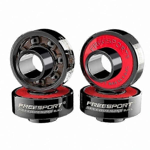 Sorte keramiske hybridlejer til skøjter og boards (8-pak) black