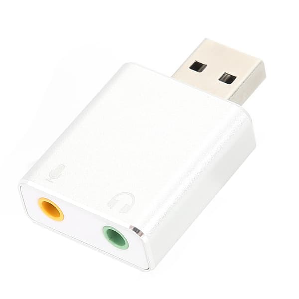 USB 7.1 Kanal Driverfri Lydgrensesnitt Lydkortadapter for Bærbar PC