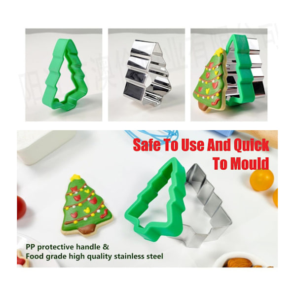 Brød Baking Verktøy i Rustfritt Stål Omelett Ring Kjeksform 8-piece set C Color Mixing