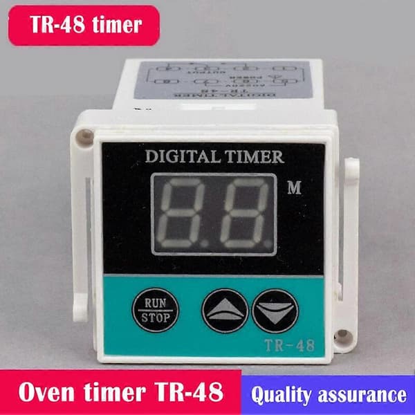 Elektrisk ugnstidsrelä TR-48 Ugnstimerrelä Intelligent digital timer (99-minuterstimer) White