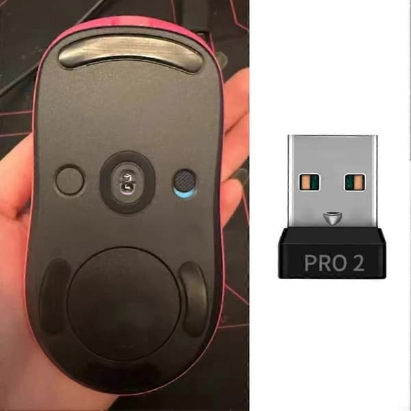 For Logitech GPRO 2 LIGHTSPEED trådløs mus USB-mottakeradapter Gaming-mus tilbehør Svart