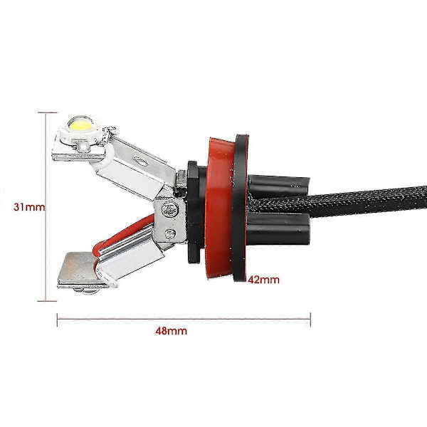 【DENGTU】2 stk. bil LED Angel Eye lys 6000k H8 pære til E82 E87 E90 E91 E92 E93 E60 E61 E63 E70 X5 E71