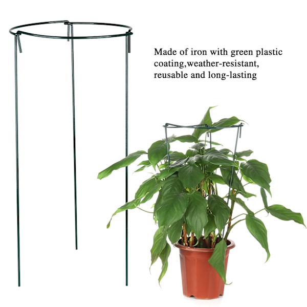 Alsidig buet plantestøtte til at støtte store planter som blå mælkebøtter (grøn)