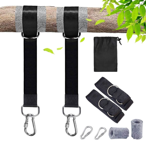 Tree Swing Hängremmar Kit, utomhus 5ft Swing Straps, snabbt och enkelt sätt att hänga hängmattor