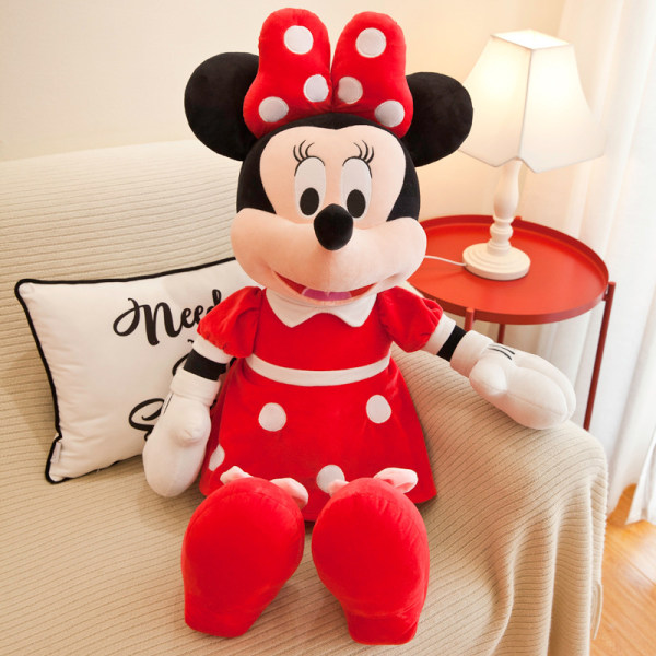 Kreativa Mickey och Minnie plyschleksaker för barn minnie red 35cm