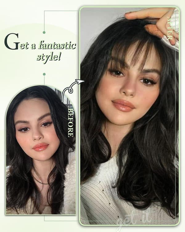 Clip In Hårfransar Extensions Franska Hårfransar Snygga Hårfransar Hårstycken