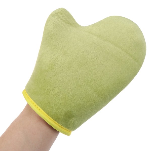 Handskar för rengöring av ansikte och kropp green 1