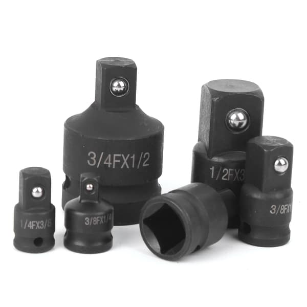 6 stk/sæt Impact Socket Converter Reducer Adapter Sæt 1/2in 1/4in 3/8in 3/4in