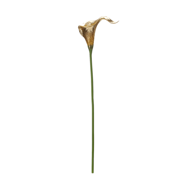 1 stk. Gull Mini Calla Lily Kunstig Blomst for Bryllup og Hjemmeinnredning