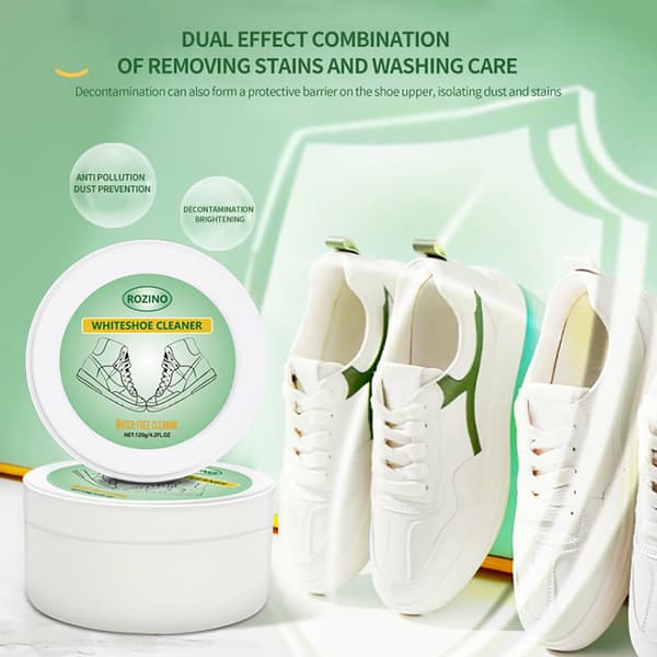 【DENGTU】Skorens Skopleie For Hvite Sko Sneaker Flekkfjerner Paste Skyllfrie Formler Med Svamp 2stk 2pcs