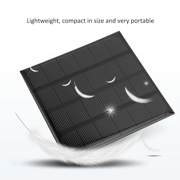 2W 6V Mini Monokrystallinsk Solcellepanel for Camping Batterilading