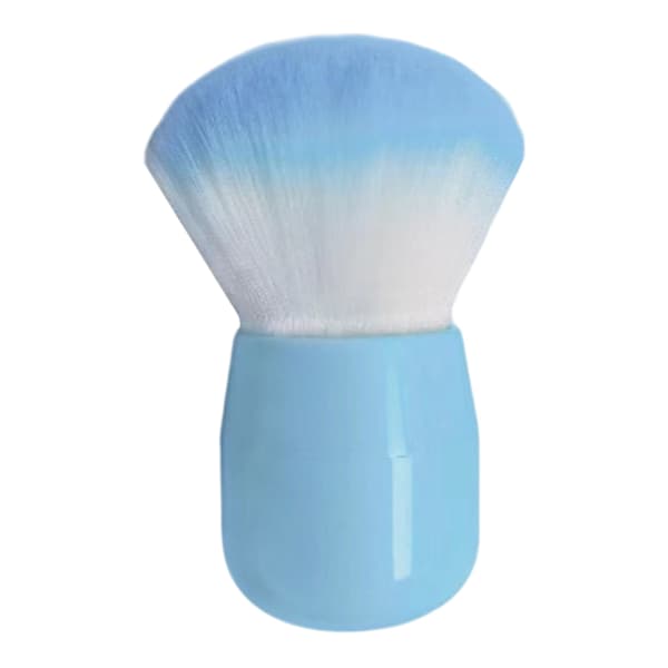 【DENGTU】Foundation Brush for Blush and Concealer, Blending Brush with Soft Synthetic Bristles, Retractable Makeup Brushes Versatile Compact Applicator Plain Blue