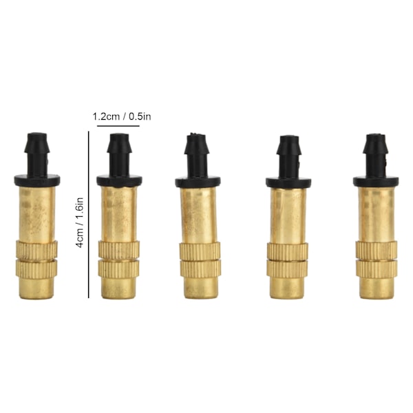 100 stk. Kobber Atomiserende Dryppvanningsdyser for 4/7 Slange med Enkel Krokdesign