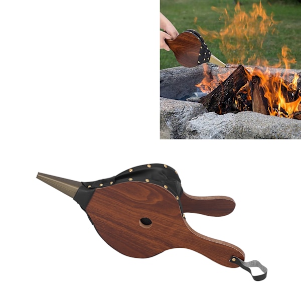Manuell vedfyringsblåser for utendørs grilling, camping, bålpanner og ovner