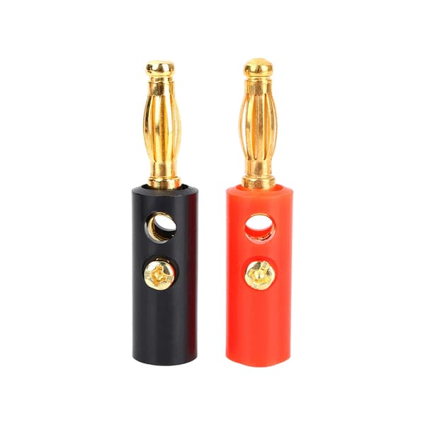 20 stk. 4 mm bananstik lydkabel sort rød