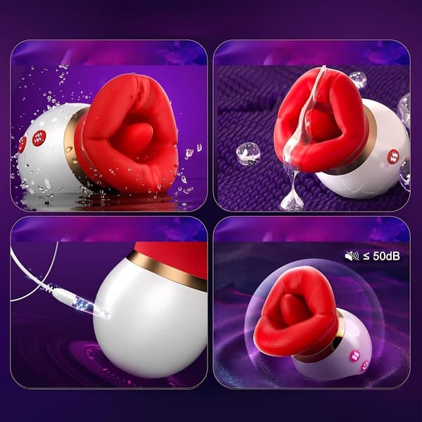【DENGTU】Intimia Røde Læber Suge Vibrator