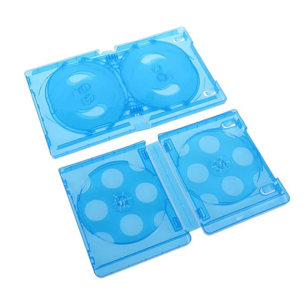 [DT]1PC DVD-etui Smykkeetui Boks Klar DVD Plast Opbevaring Pladeærmer Blå Blå