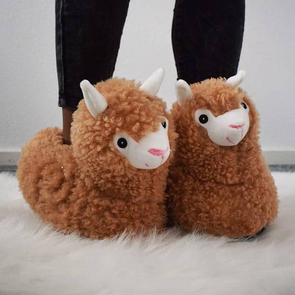 Hjemmesko, Alpaca - Størrelse 36-41 Brun brown