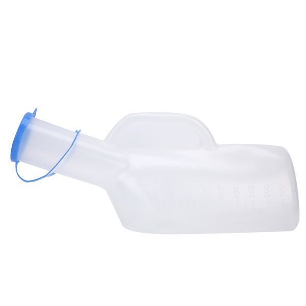 HT 1000ml plastmanlig urinal, idealisk för äldre och sängliggande patienter för sjukvård