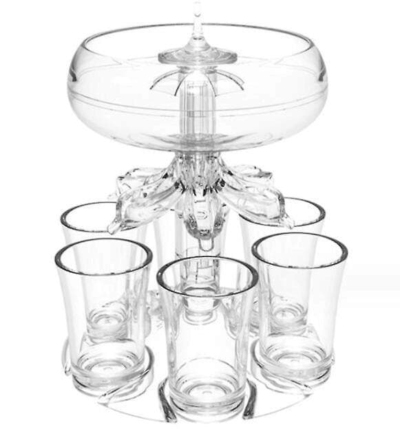 Akryl Vindispenser med Glas Vit