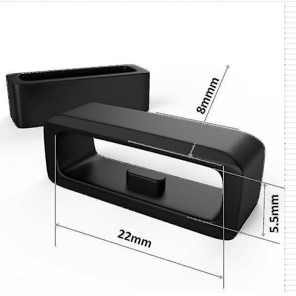 6 st Slitstark silikonram Anti-förlorad rem Ring 22 Mm Bredd