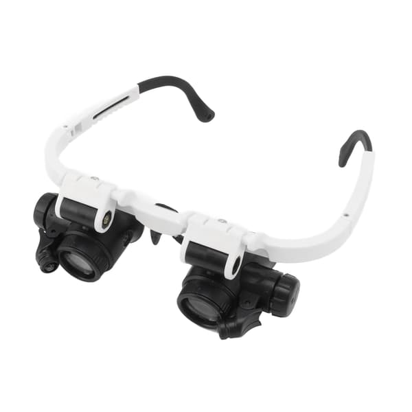 Forstørrelsesglas Hovedmontering 8X 15X 23X Håndfri med 2 LED-lys til reparation af ure