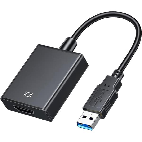 【DENGTU】USB til HDMI-adapter, USB 3.0/2.0 til HDMI lyd- og videoadapter, 1080P HD videografikkkabelkonverterer for PC, bærbar PC, HDTV