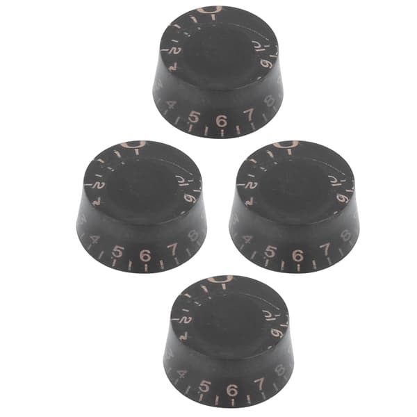4 stk. Akryl Bas Knapper Elektrisk Guitar Volumenkontrol Potentiometer Hat Guld Sort