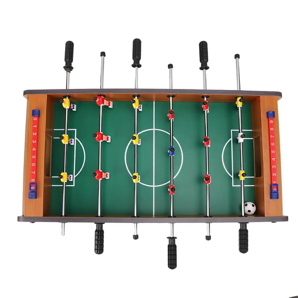 Fotballspill i tre, pedagogisk bursdagsleke for gutter, trefarge