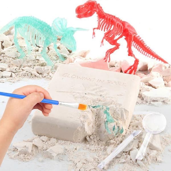 Dinosaurfossiler Graveutgravningssett Grav ditt eget skjelett Glød i mørket Brachiosaurus Brachiosaurus