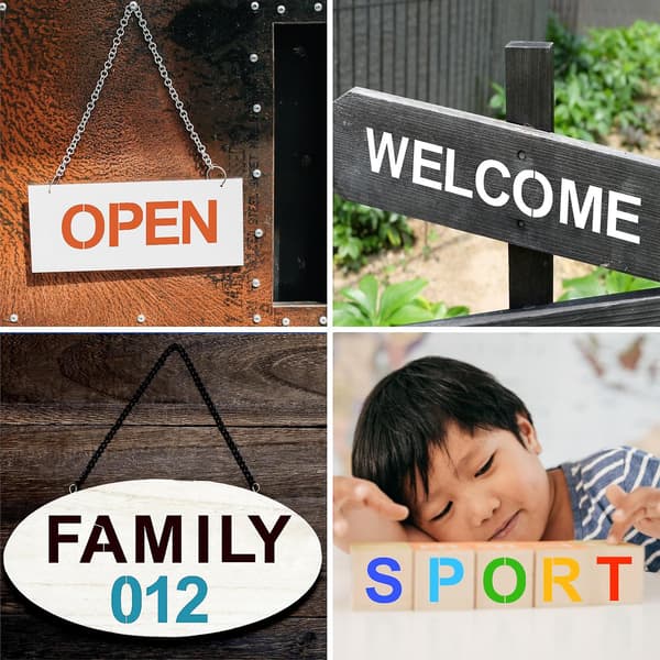 Bokstav- og tallstempler Gjenbrukbare Vaskbare Alfabetstempler Miljøvennlige