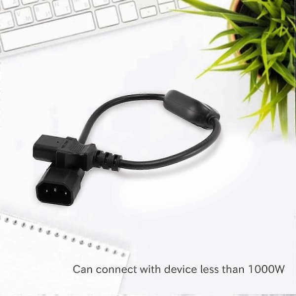 PDU UPS -virtajohto, IEC 320 C14 - C13 virtakytkimellä 30cm musta