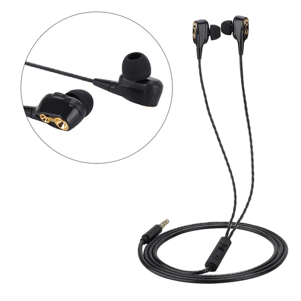 Komfortable In-Ear Gaming Hovedtelefoner 3,5 mm Kablet Stereo Headset Sort
