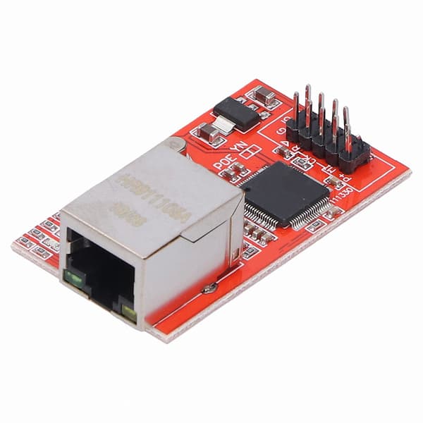 W5100 Ethernetmodul Röd Kort Elektronisk Byggsten Nätverkskomponent