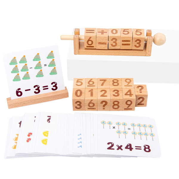 Barns kubiska byggsten Engelska stavningsord leksak rotating numbers